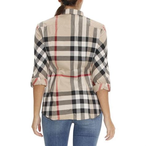 camicia burberry donna cotone scontata|Camicia in cotone Check (Beige archivio) .